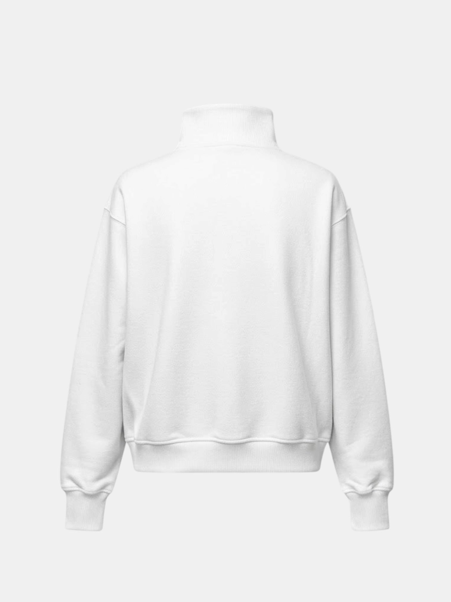 heavy terry overfit snap sweatshirt (white)