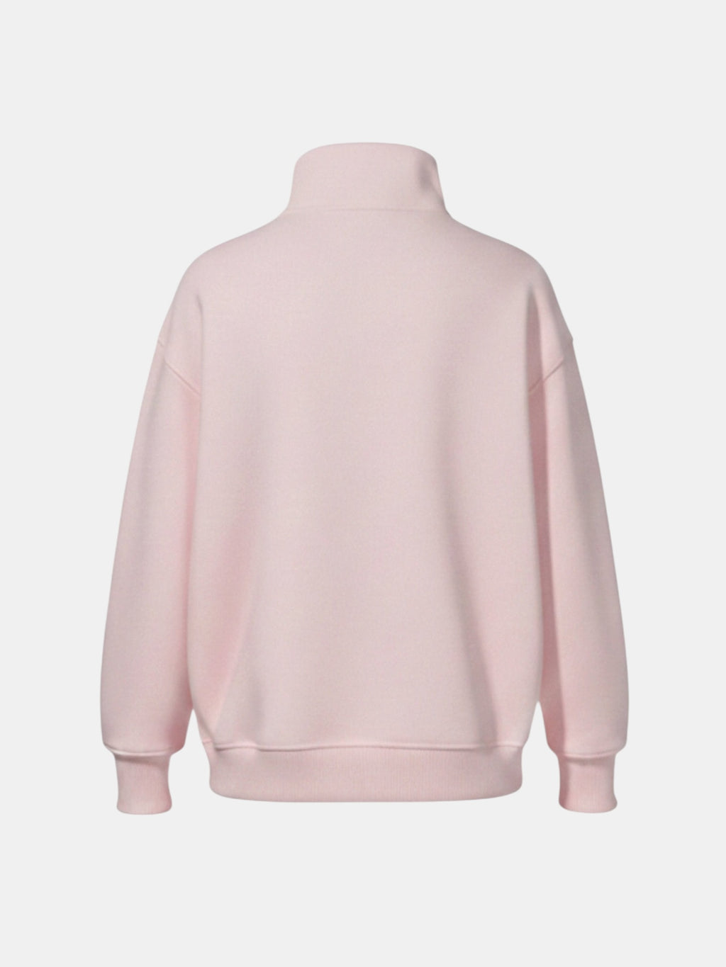 heavy terry overfit snap sweatshirt (pink)