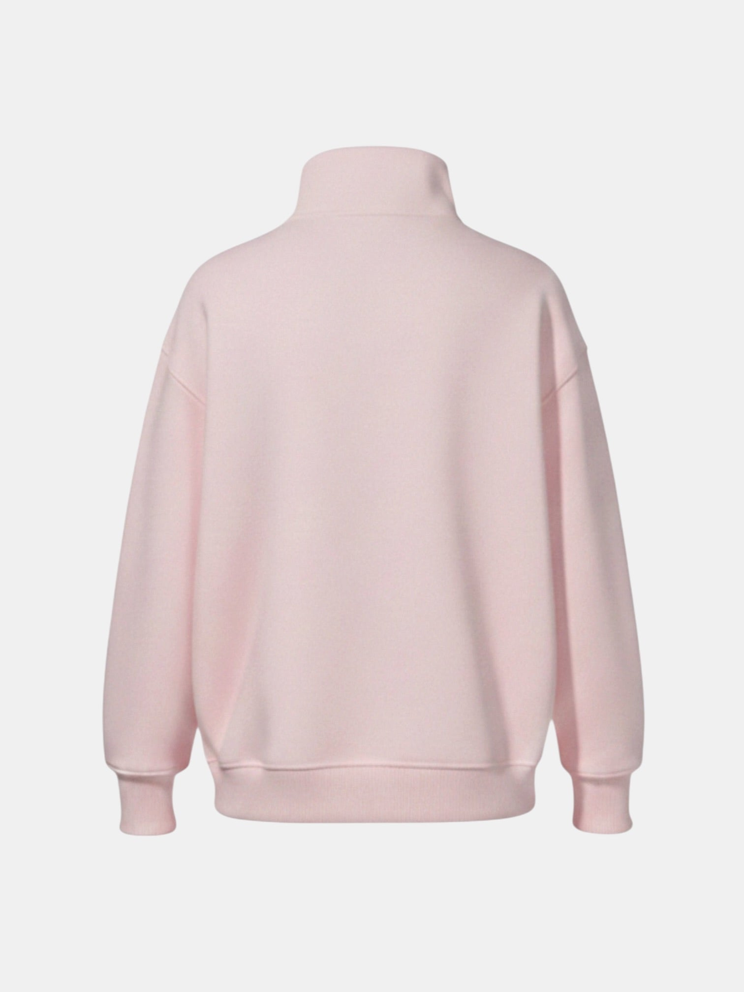 heavy terry overfit snap sweatshirt (pink)