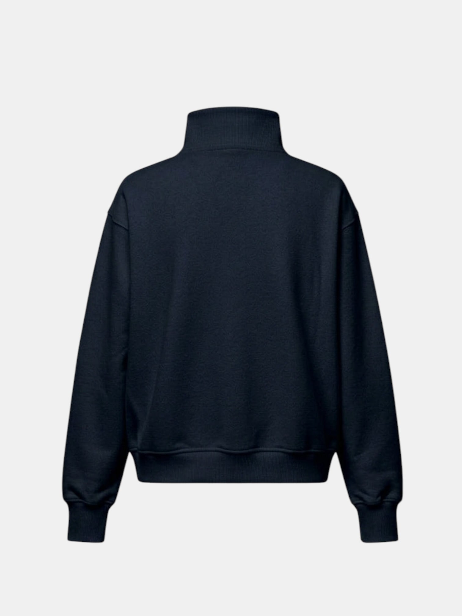 heavy terry overfit snap sweatshirt (Navy)