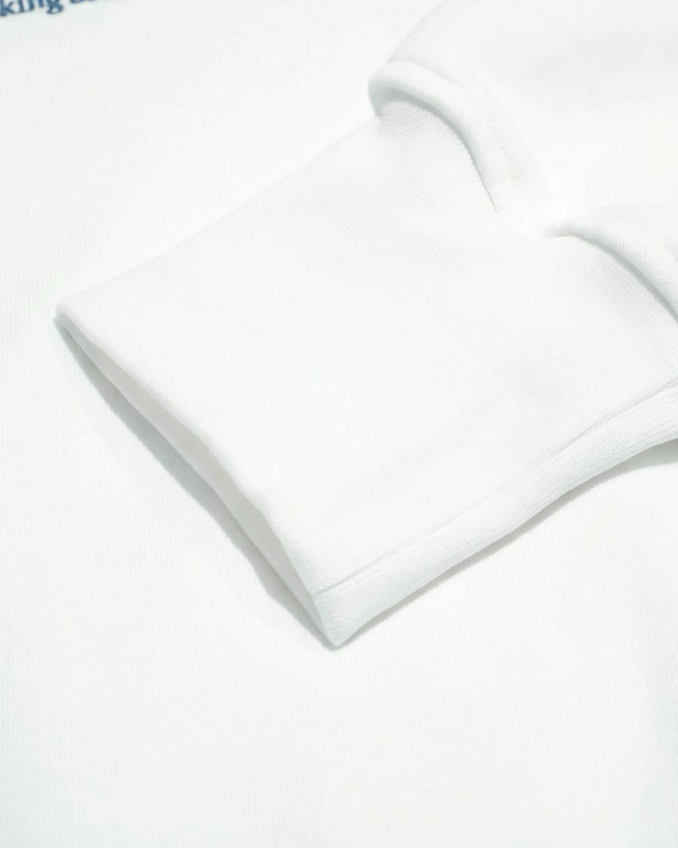 heavy terry overfit snap sweatshirt (white)