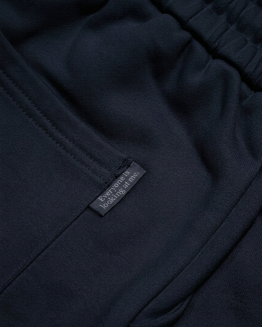 heavy terry overfit short pants (Navy)