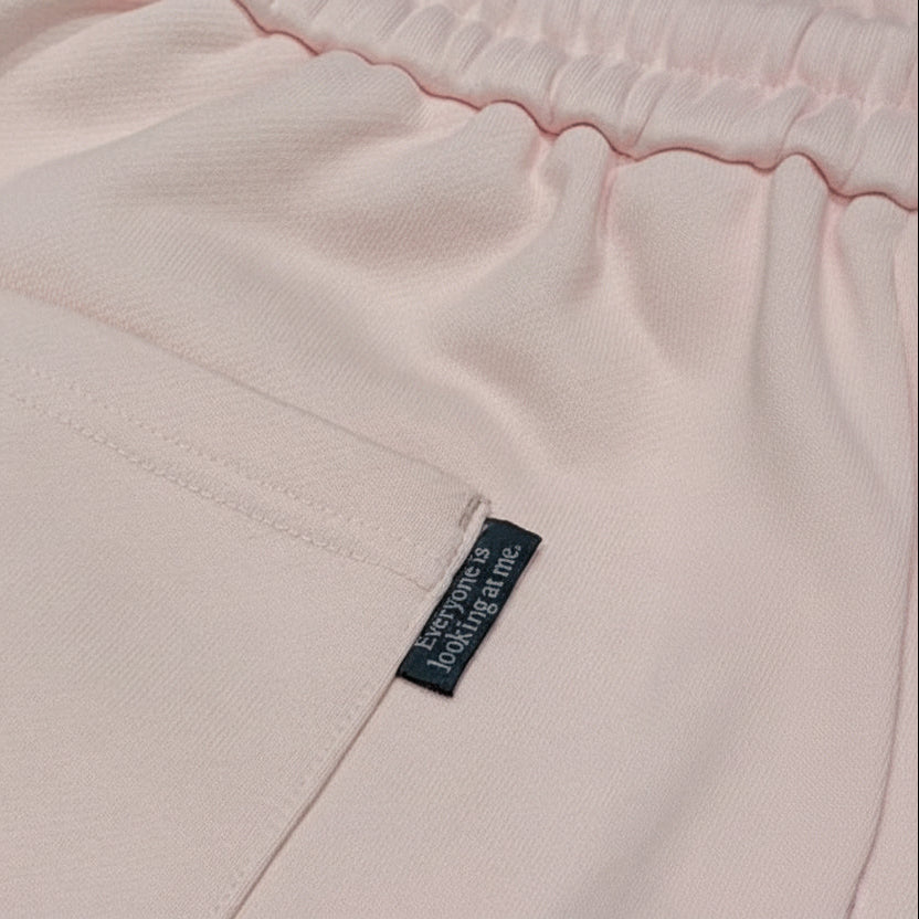 heavy terry overfit snap sweatshirt set up_pink