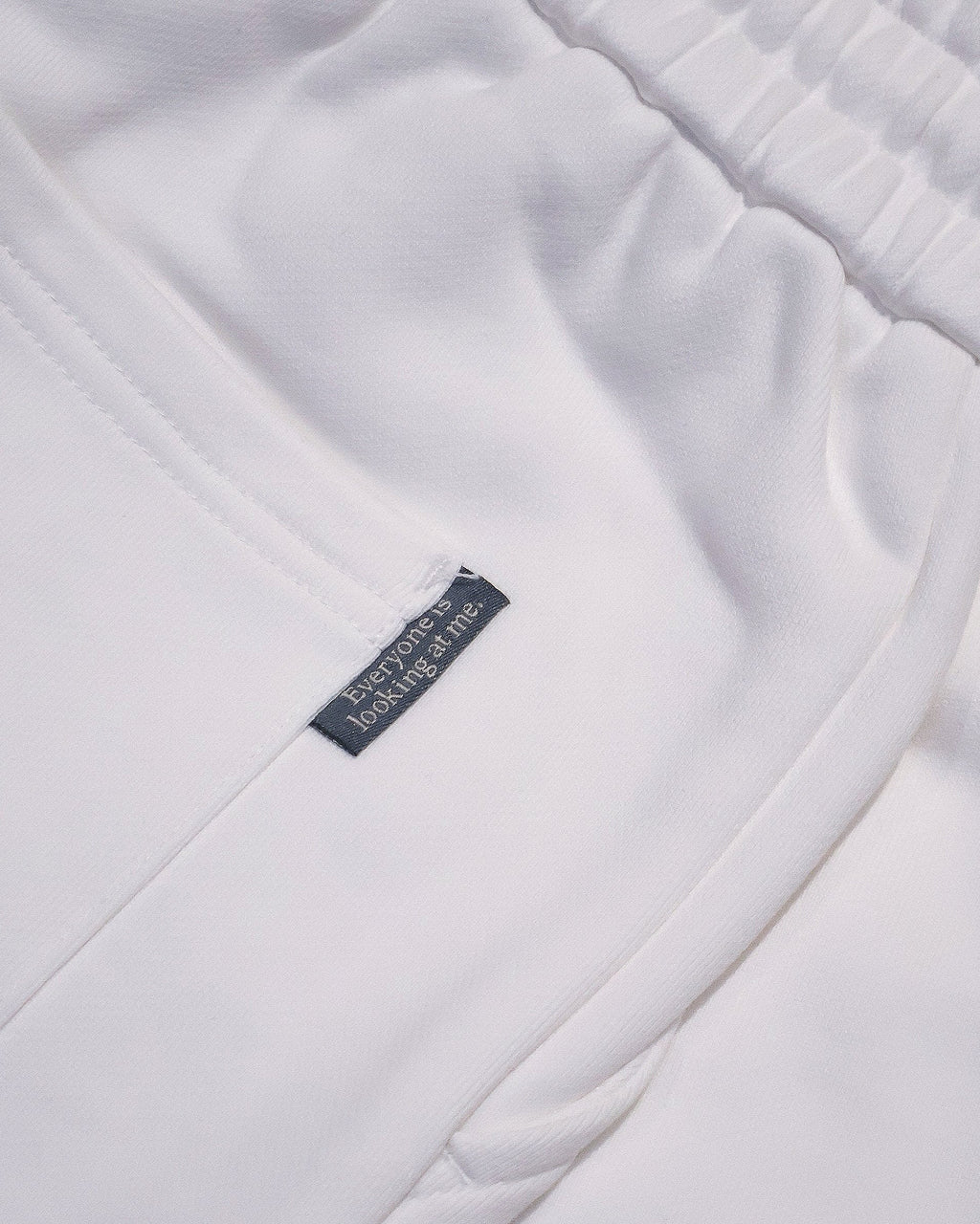 heavy terry overfit short pants (white)