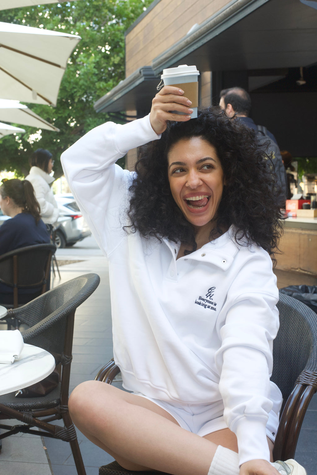 heavy terry overfit snap sweatshirt_white