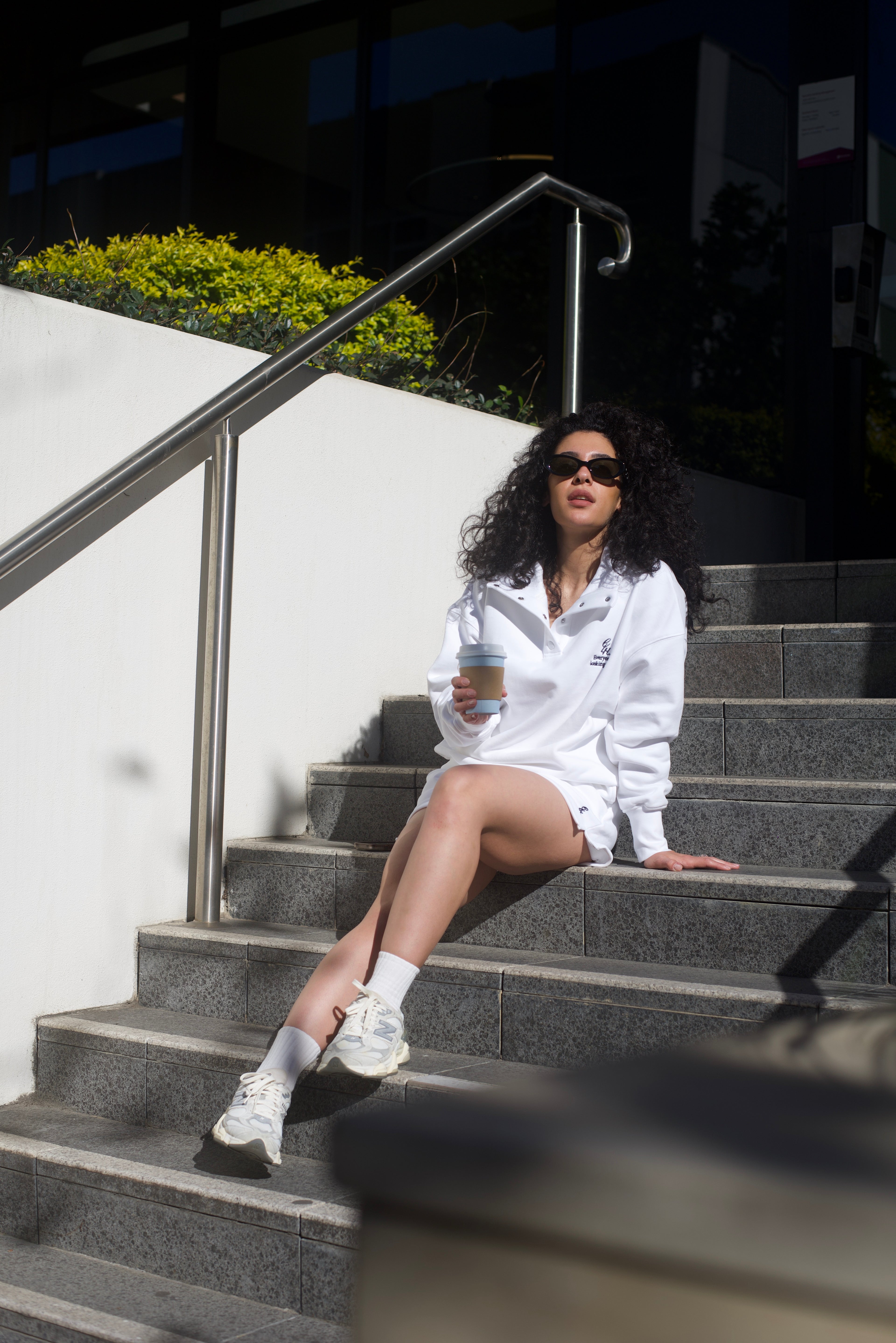 heavy terry overfit short pants_white
